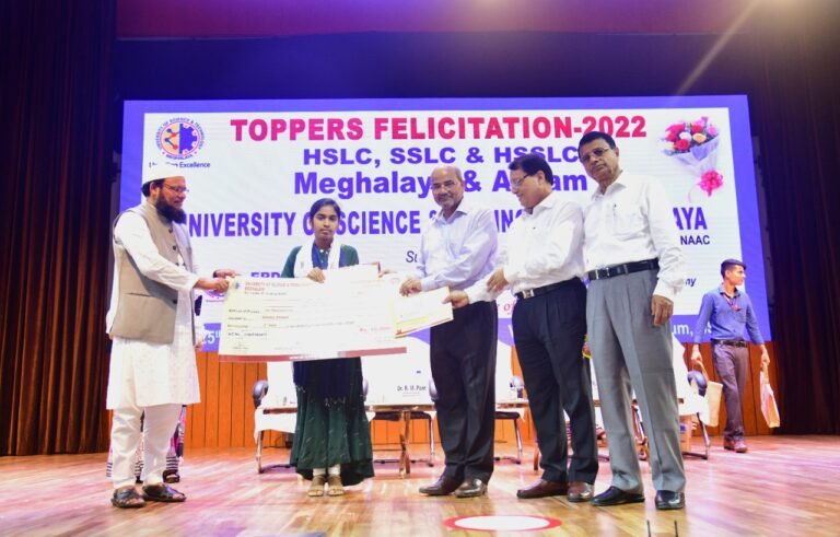 Assam High Madrassa second topper being felicitated with a cash award